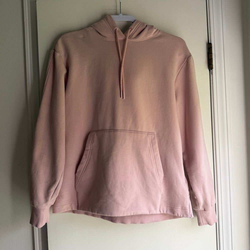Athleta Womens Pink Coaster Luxe Fleece Hoodie Sweatshirt Small Dusty Rose
